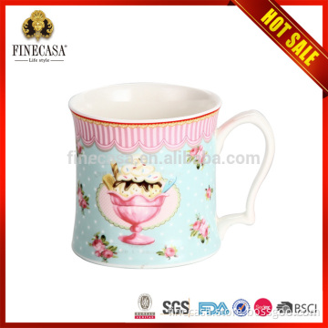 Customized printing flower printing ceramic mugs for gift